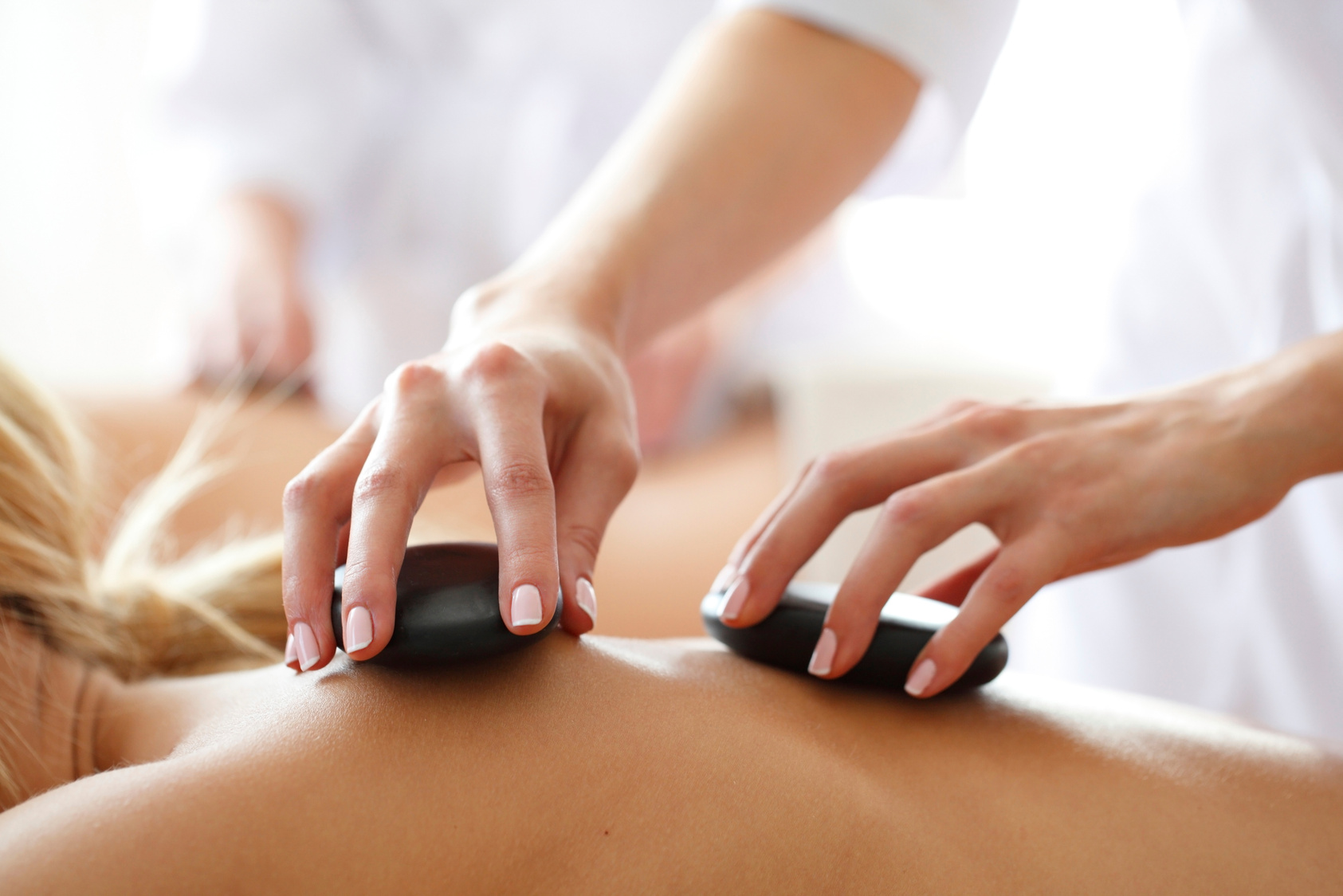 Spa hot stone massage